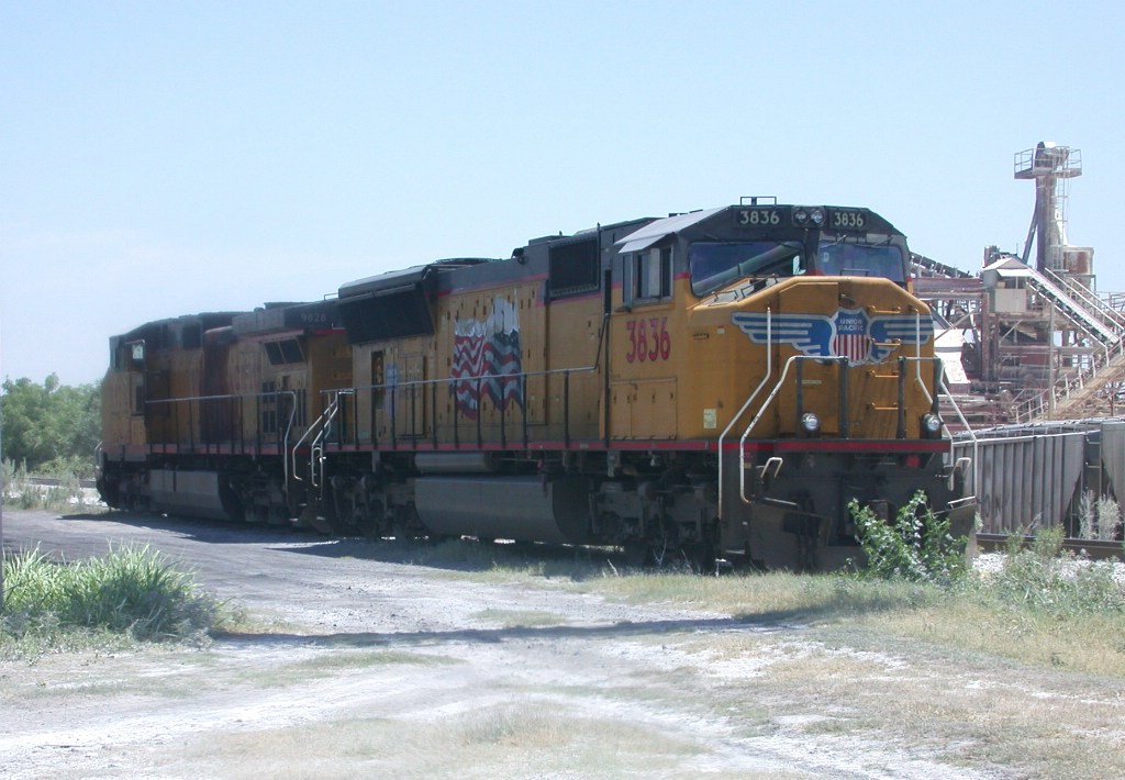 UP 3836  17Jun2008  Parked at Austin White Lime